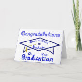 Carte Blancs Cap Bleu Graduate Classe 2024 Casquette (Devant)