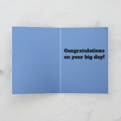 Carte Blancs mignons et Brown Poodle Graduation (Intérieur)