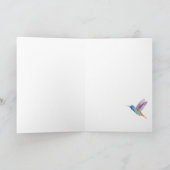 Carte Blank Custom 104th Birthday Hummingbird Flower (Intérieur)