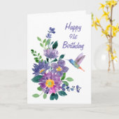 Carte Blank Custom 91 Anniversaire Fleur de Jardin de co (Fleur jaune)