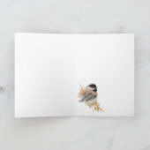 Carte Blank Custom Name Birthday Chickadee Bird Nature (Intérieur)
