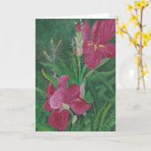 Carte Blank Inside Iris Card by Julia Morrill (Fleur jaune)