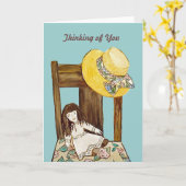 Carte Blank inside Thinking of You (Fleur jaune)