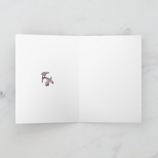 Carte Blank Inside Wild Iris par Julia Morrill (Intérieur)