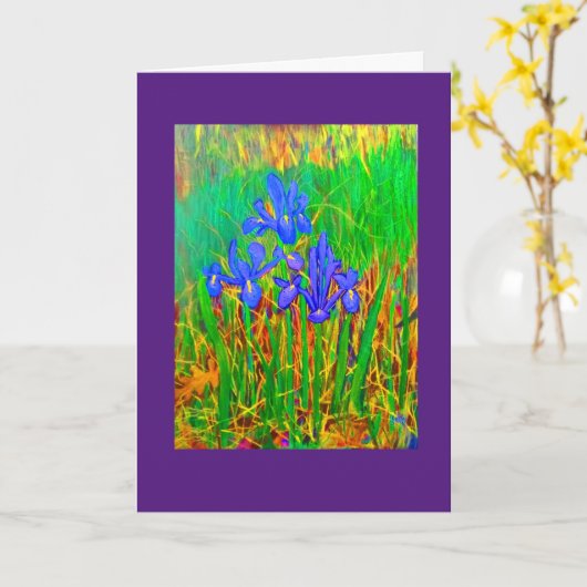 Carte Blank Inside Wild Iris par Julia Morrill (Fleur jaune)