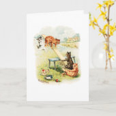 Carte Blank Louis Wain See Cats (Fleur jaune)