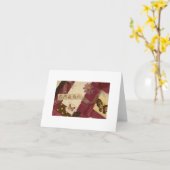 Carte Blank Notecard - Butterfly collage (Fleur jaune)