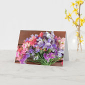 Carte Blank Notecard - Sweet Peas (Fleur jaune)