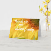 Carte Blank Sunflower Photo Les amis sont choisis Famill (Fleur jaune)
