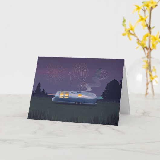 Carte Blank Trailer Silver RV & Night Sky (Fleur jaune)