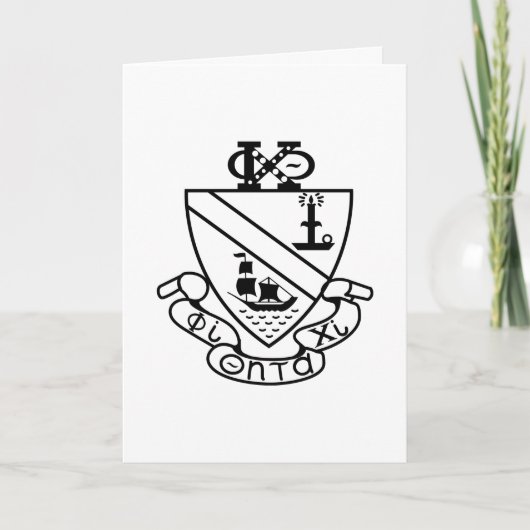 Carte Blason de Phi Chi Theta | N&B (Devant)