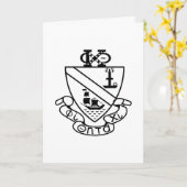 Carte Blason de Phi Chi Theta | N&B (Fleur jaune)