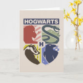 Carte Blason timbré vintage HOGWARTS™ (Fleur jaune)
