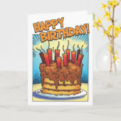 Carte Blast d'anniversaire (Fleur jaune)