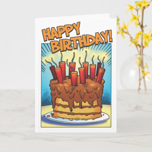 Carte Blast d'anniversaire (Fleur jaune)