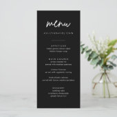 Carte BlaWedding minimaliste 4x9 | Menu moderne (Debout devant)