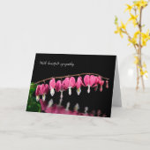 Carte Bleeding Heart fleurit sur l'eau noire (Fleur jaune)