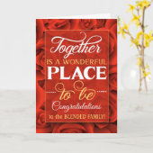 Carte Blended Family Mariage Félicitations Red Roses (Fleur jaune)
