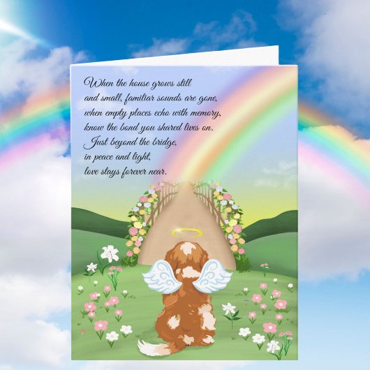 Carte Blenheim Cavalier King Rainbow Bridge Sympathy 