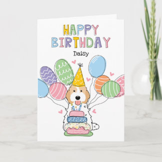 Carte Blenheim Cockapoo Chien Cavapoo Joyeux anniversair