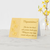Carte Blessé Baby Blocks (Fleur jaune)
