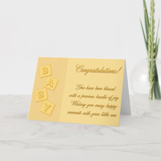 Carte Blessé Baby Blocks (Devant)