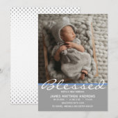 Carte Blessé Bébé rose Coeur Photo Naissance (Devant / Derrière)