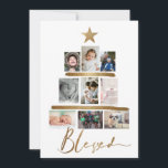 Carte Blessé Gold Script Christmas Tree Photo Collage H<br><div class="desc">Célébrez la saison de la convivialité et partagez vos moments chéris avec notre "Blessed Gold Script Christmas Tree Photo Collage Card." Cette carte est plus qu'un simple salut festif, c'est une expression sincère de votre joie et de votre connexion. 🌲 collection d'arbres de Noël : Capturez l'essence de l'esprit de...</div>