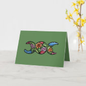 Carte "Blessed Be" Triple Moon Bloom   (Fleur jaune)