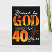Carte Blessed By God For 40 Years Old Gift 40th Birthday (Devant)