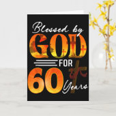 Carte Blessed By God For 60 Years Old Gift 60th Birthday (Fleur jaune)