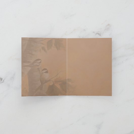 Carte Blessed Chickadees (originale) (Intérieur)