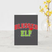 Carte Blessed Elf Christmas Family Matching Group Xmas  (Fleur jaune)