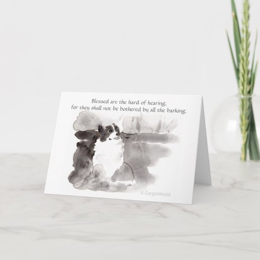 Carte "Blessed sont la dure béatitude de corgi (Devant)