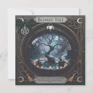 Carte Blessed Yule Card – Pagan Winter Solstice Greeting