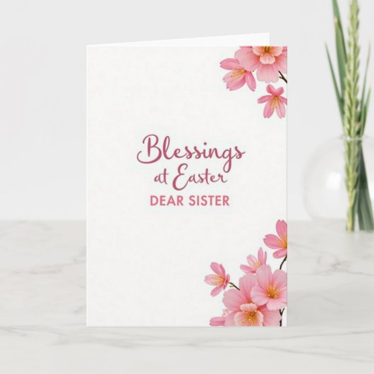 Carte Blessings At Easter Sister Card (Devant)