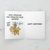 Carte Blessure de canard (anniversaire) (Intérieur)