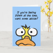 Carte Blessure de canard (anniversaire) (Fleur jaune)