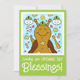 Carte Blessures De Baseball D'Escargot Mignonne   Saluta