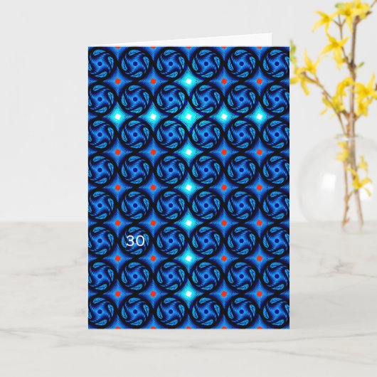 Carte Bleu  (Fleur jaune)