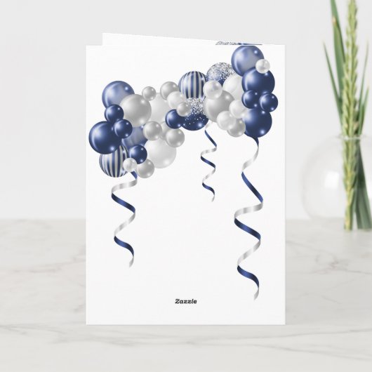 Carte Bleu 10e anniversaire Félicitations (Dos)