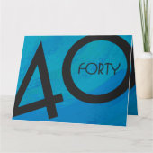 Carte Bleu 40 Décennie Anniversaire (Devant)