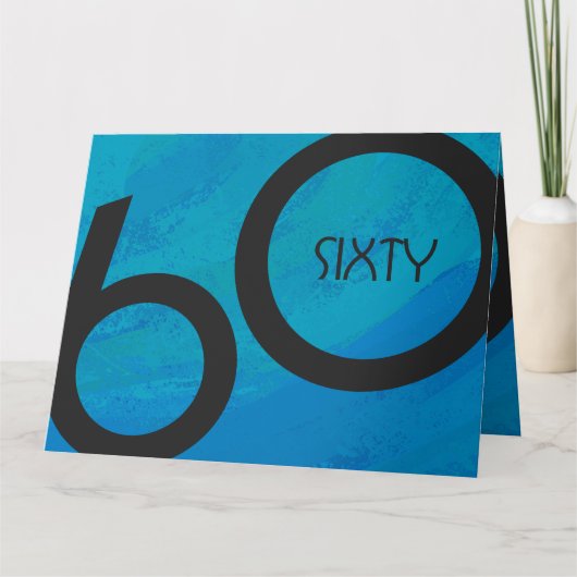 Carte Bleu 60 Décennie Anniversaire (Devant)