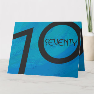 Carte Bleu 70 Décennie Anniversaire