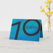 Carte Bleu 70 Décennie Anniversaire (Fleur jaune)