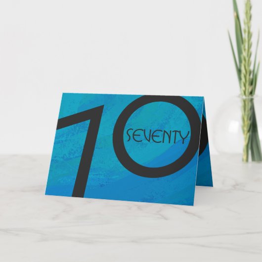 Carte Bleu 70 Décennie Anniversaire (Devant)