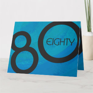 Carte Bleu 80 Décennie Anniversaire