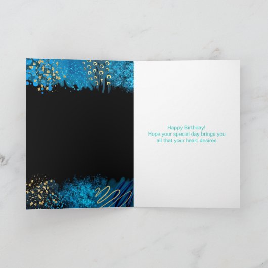 Carte Bleu alcool Encre douce 16 (Intérieur)