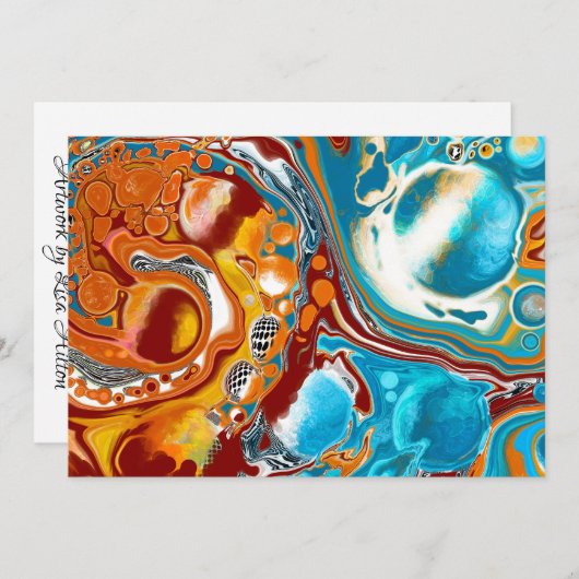 Carte Bleu amande (Devant / Derrière)