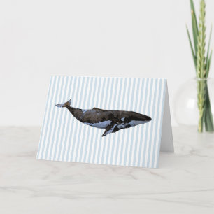 Carte Bleu baleine nautique